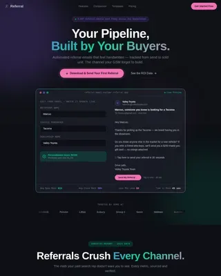Effective Auto Referral Landing Page Template