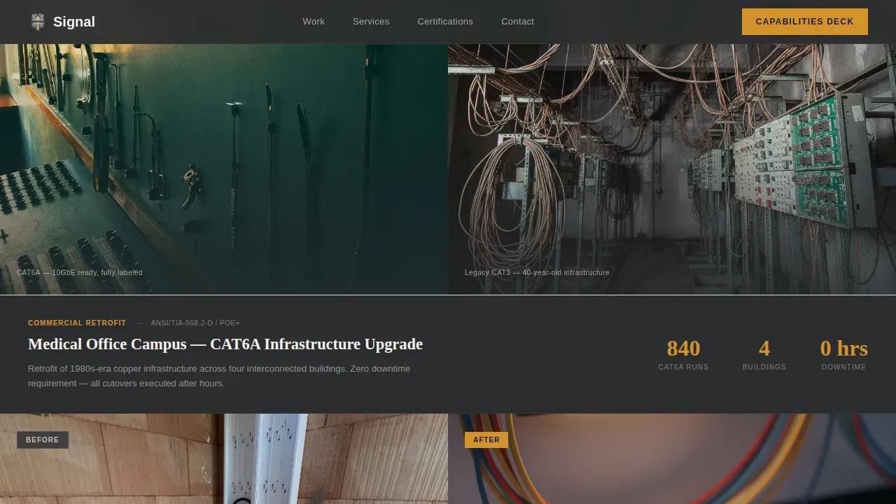 Telecom Technician Services Landing Page Template