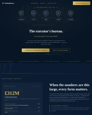 Estate & Succession Planning Specialist Booking Website Template