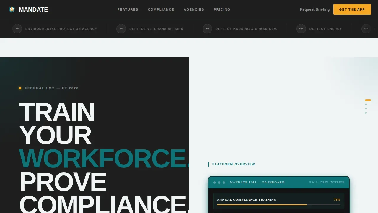 Powerful Government Training Landing Page Template