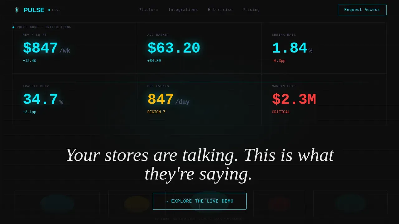 Instant Retail AI Insights Landing Page Template