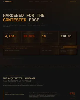 Tactical Electronics Operations Landing Page Template