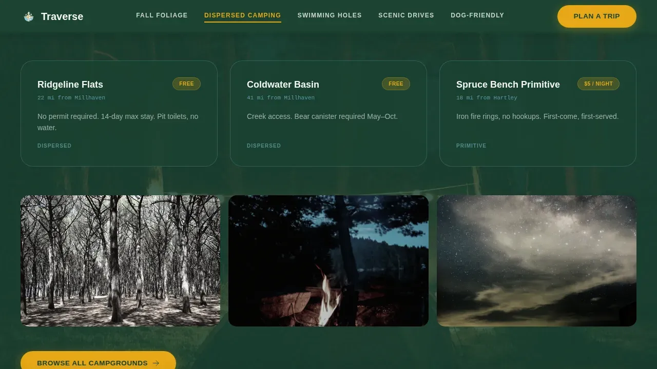 Breathtaking Regional Travel Landing Page Template