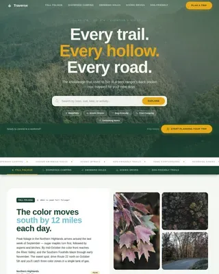Breathtaking Regional Travel Landing Page Template
