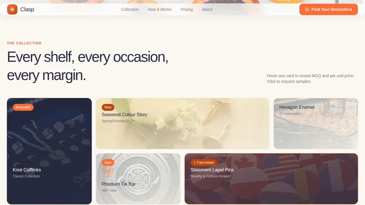 Modern Menswear Accessories Landing Page Template