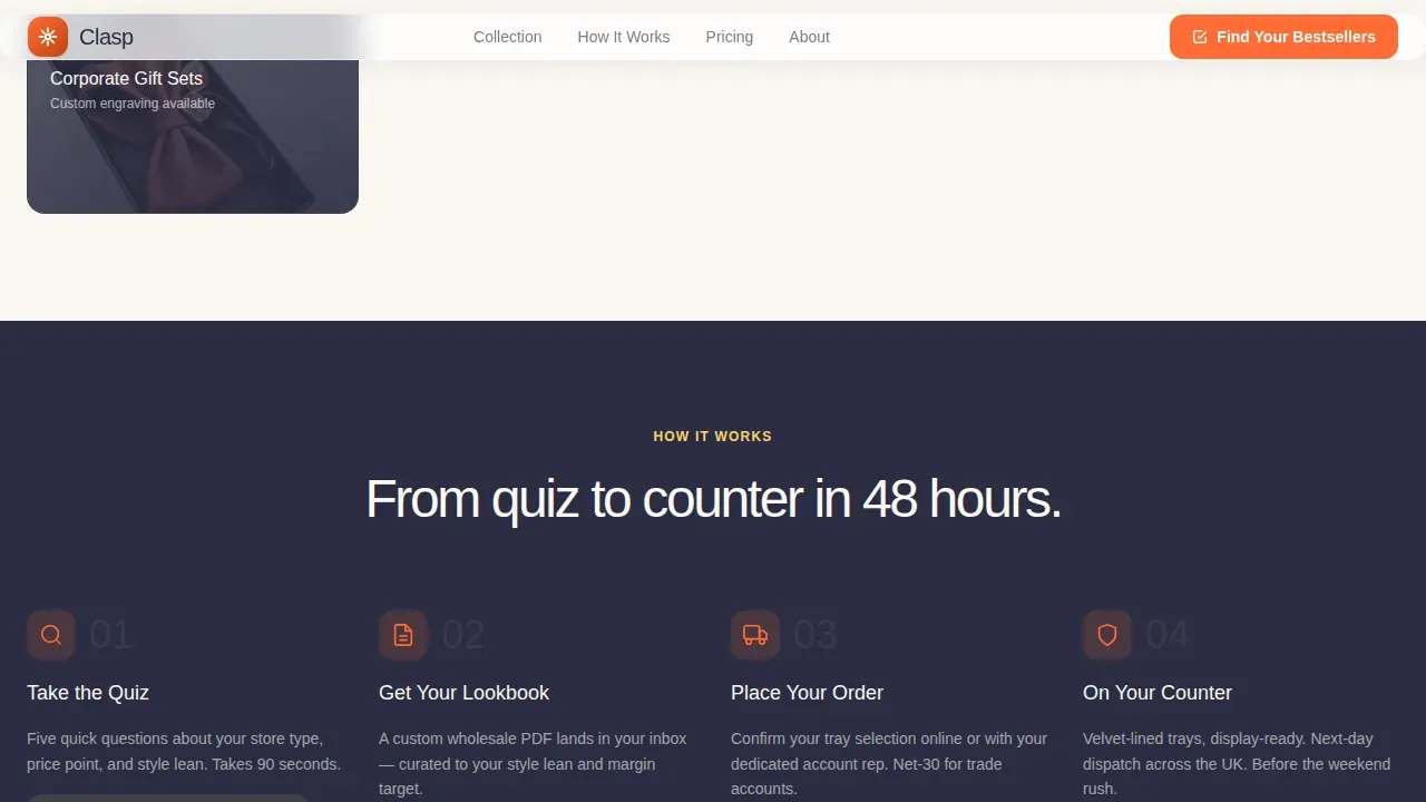Modern Menswear Accessories Landing Page Template