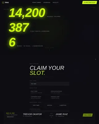 Boxing Booking Website Template