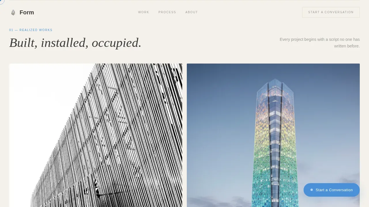 Parametric Design Studio Landing Page Template
