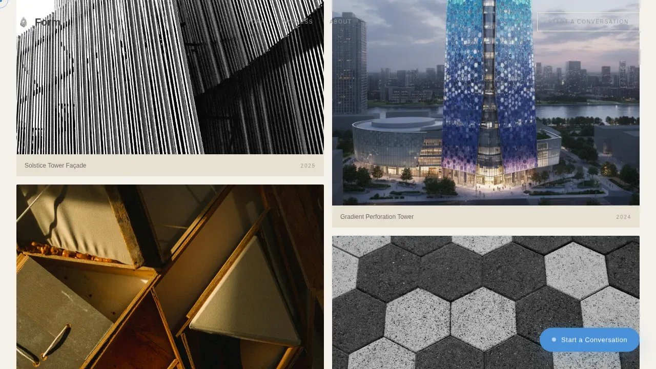 Parametric Design Studio Landing Page Template