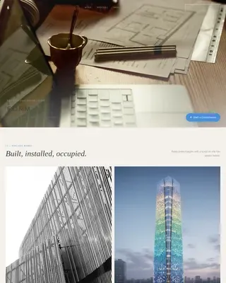 Parametric Design Studio Landing Page Template