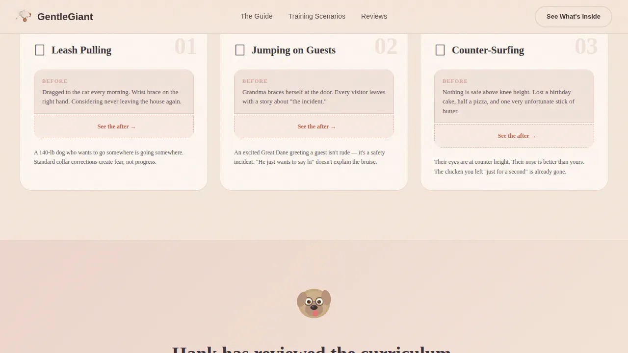 Loyal Family Dog Training Landing Page Template