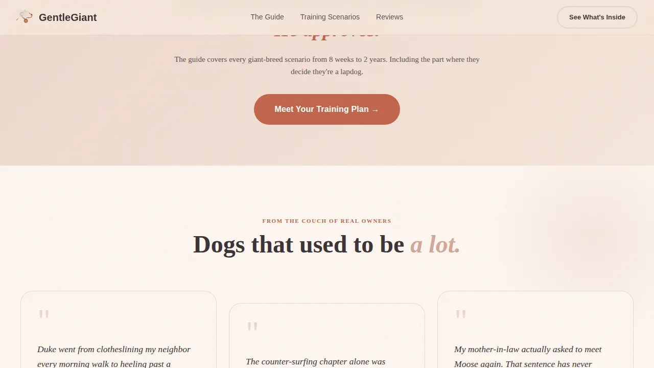 Loyal Family Dog Training Landing Page Template