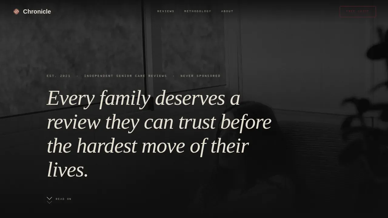 Authoritative Elder Care Blog Landing Page Template