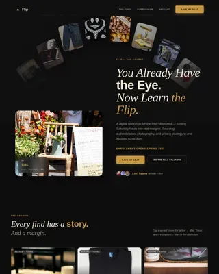 Expert Thrift Flipping Landing Page Template