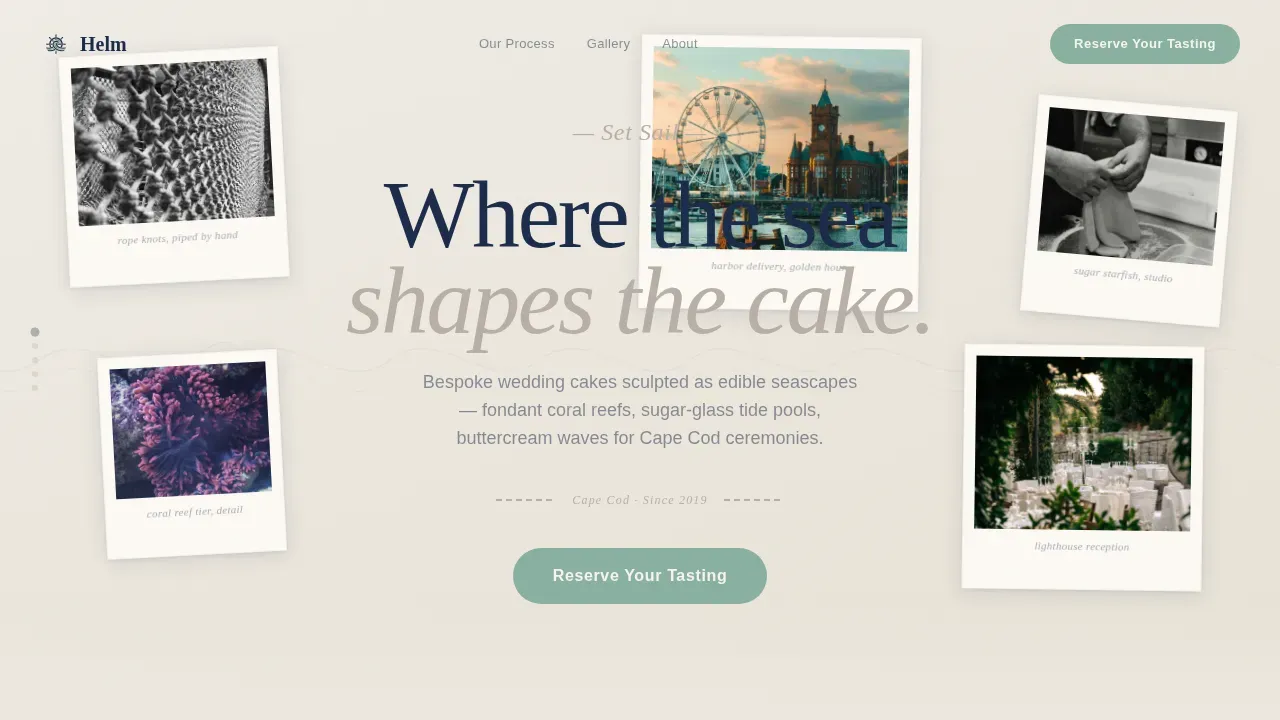 Nautical Wedding Booking Website Template
