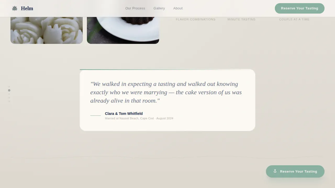 Nautical Wedding Booking Website Template