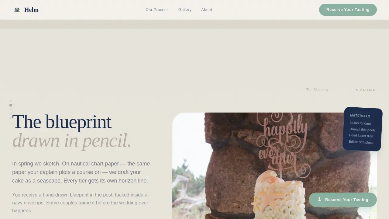 Nautical Wedding Booking Website Template