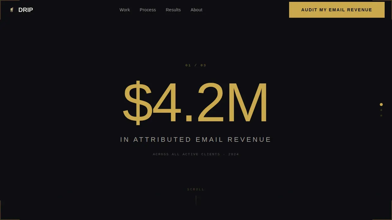 Bold Brutalist SaaS Email Marketing Agency Landing Page