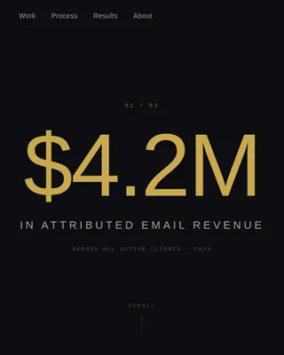 Bold Brutalist SaaS Email Marketing Agency Landing Page