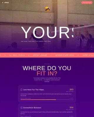 Volleyball Leagues Reviews Website Template