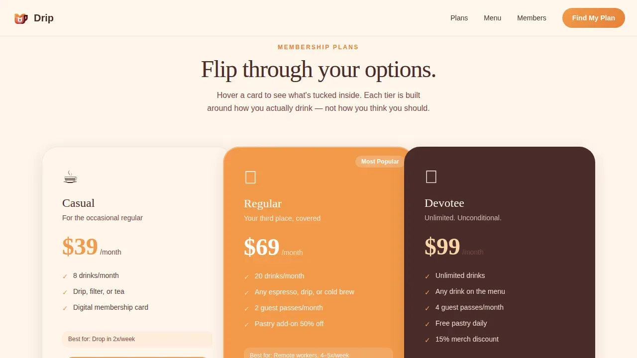 Subscription-Based Business Pricing Website Template