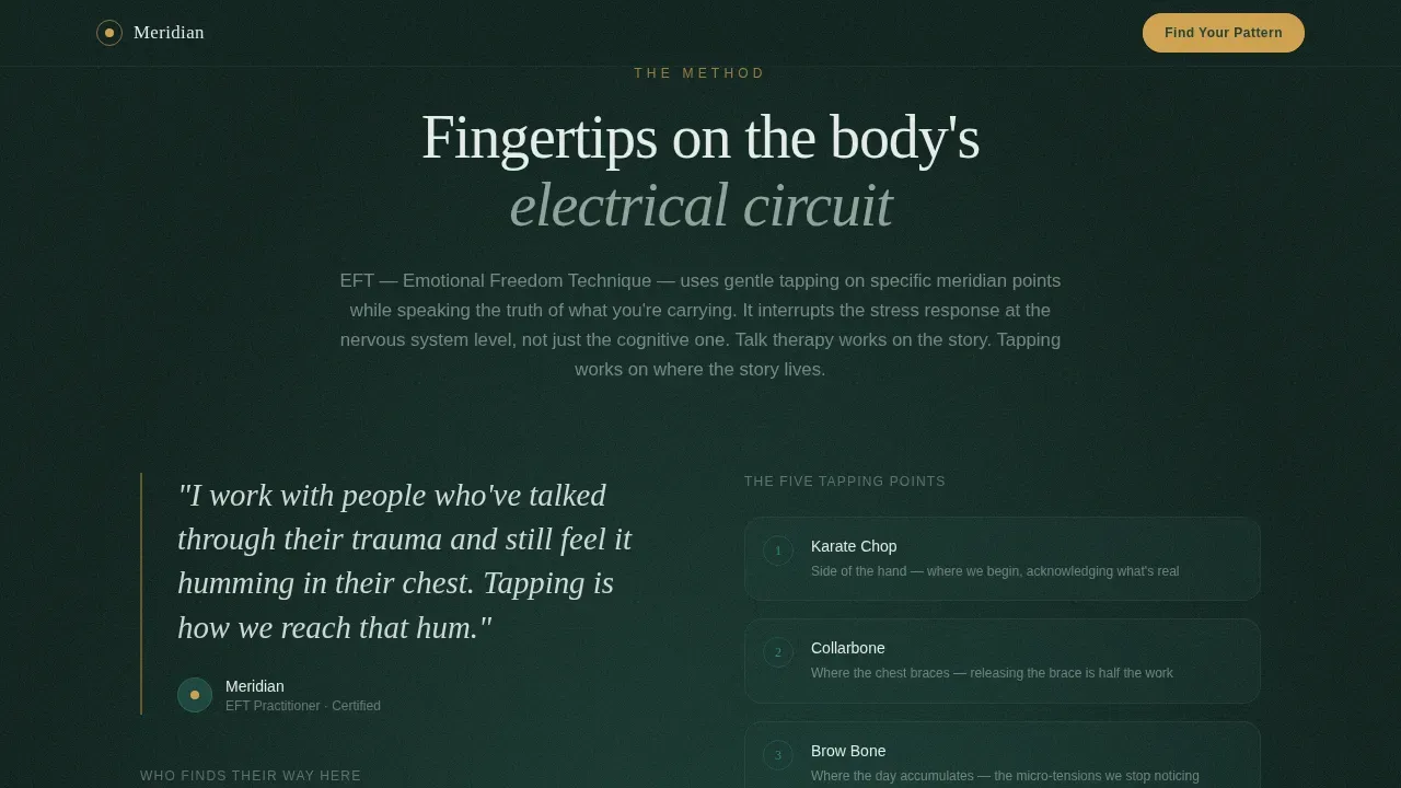Wellness Modalities Appointment Booking Website Template