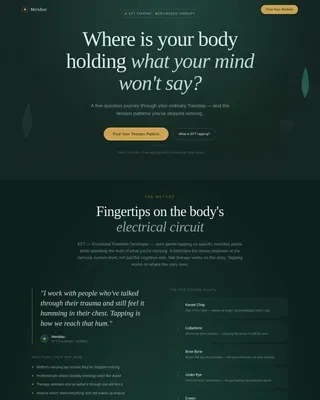 Wellness Modalities Appointment Booking Website Template