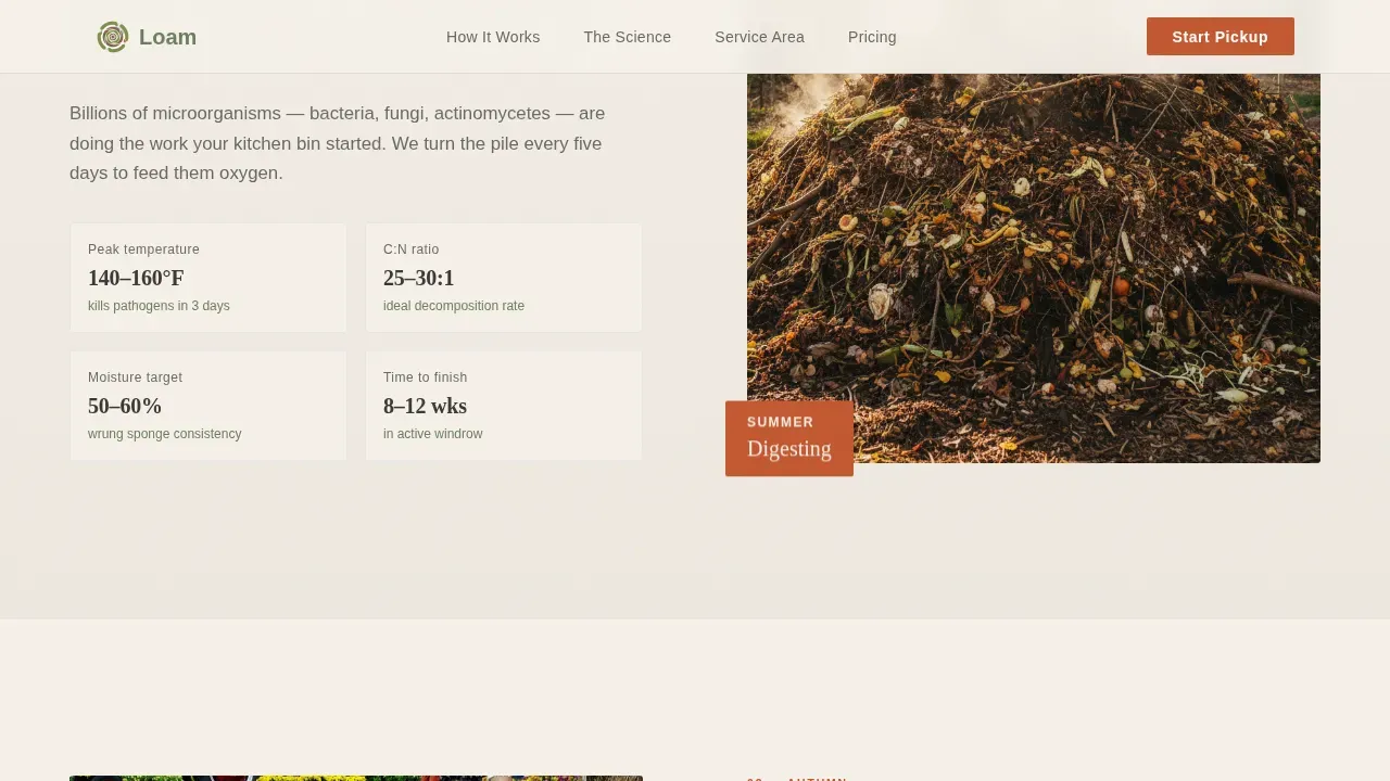 Seasonal Pickup Service Landing Page Template