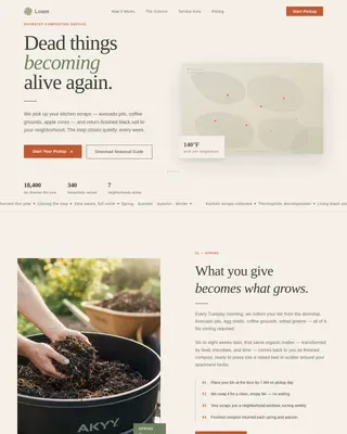 Seasonal Pickup Service Landing Page Template