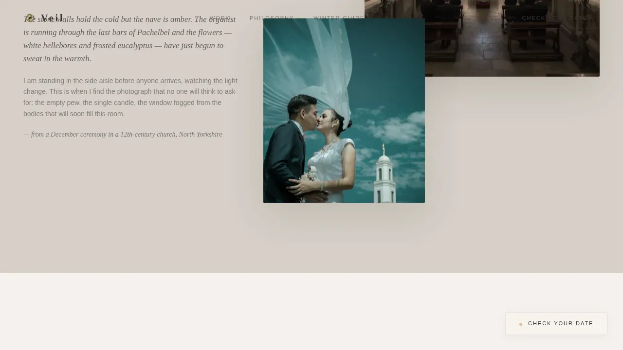 Winter Wedding Booking Website Template