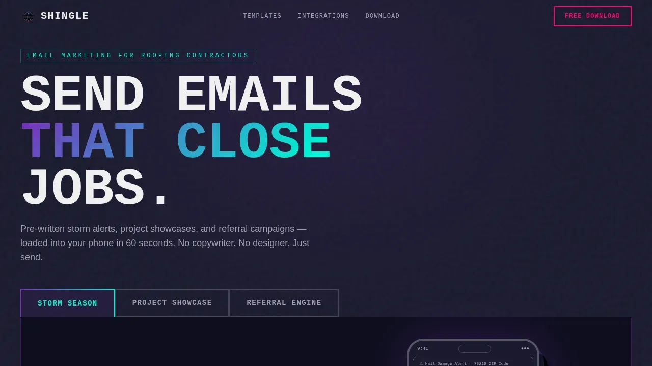 Bold Roofing Newsletter Landing Page Template