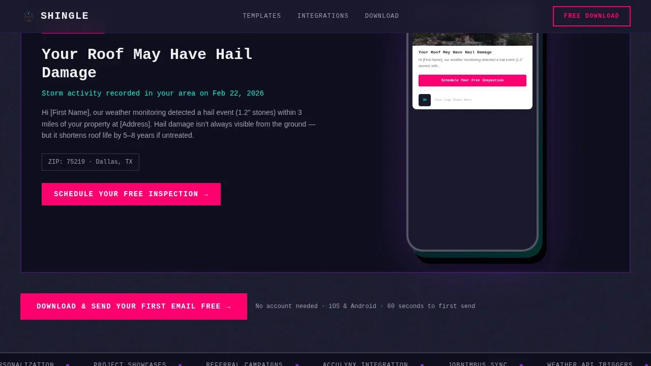 Bold Roofing Newsletter Landing Page Template