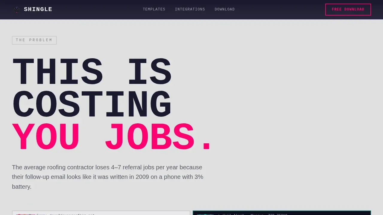 Bold Roofing Newsletter Landing Page Template