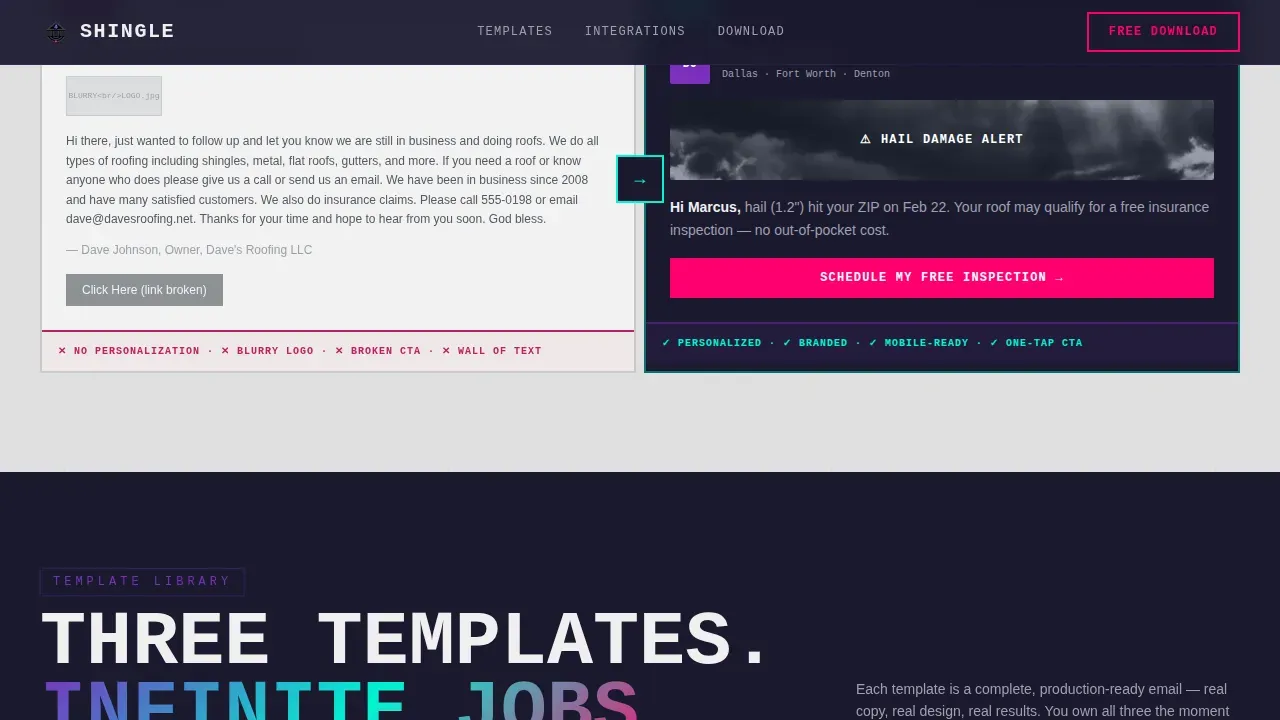 Bold Roofing Newsletter Landing Page Template