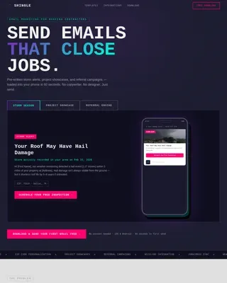 Bold Roofing Newsletter Landing Page Template