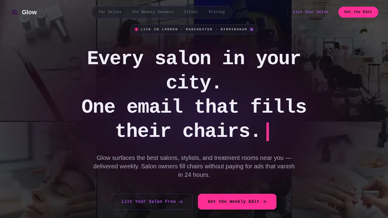 Beauty & Salon Email Marketing Directory Website Template