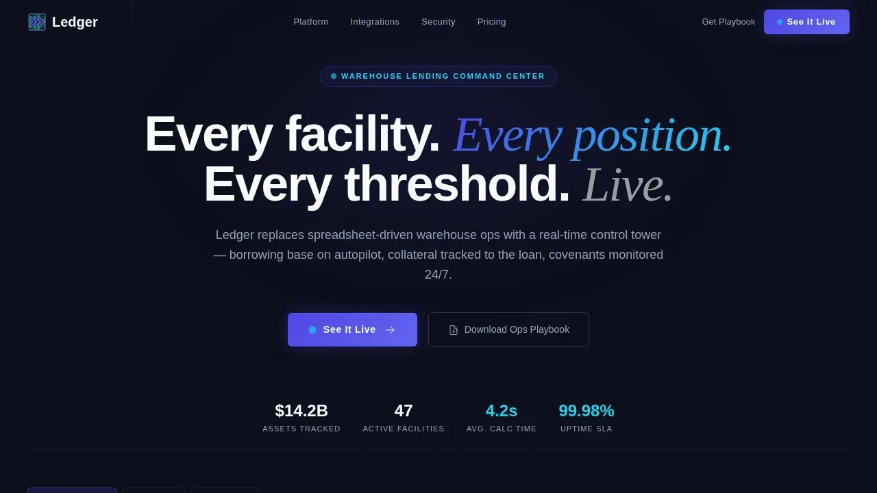 Financial Services Software Professional Website Template