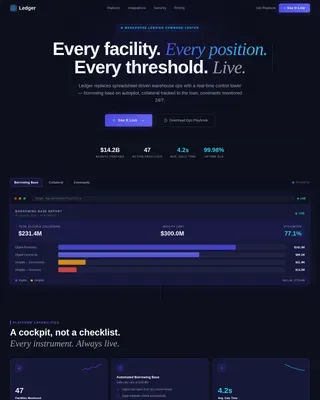 Financial Services Software Professional Website Template