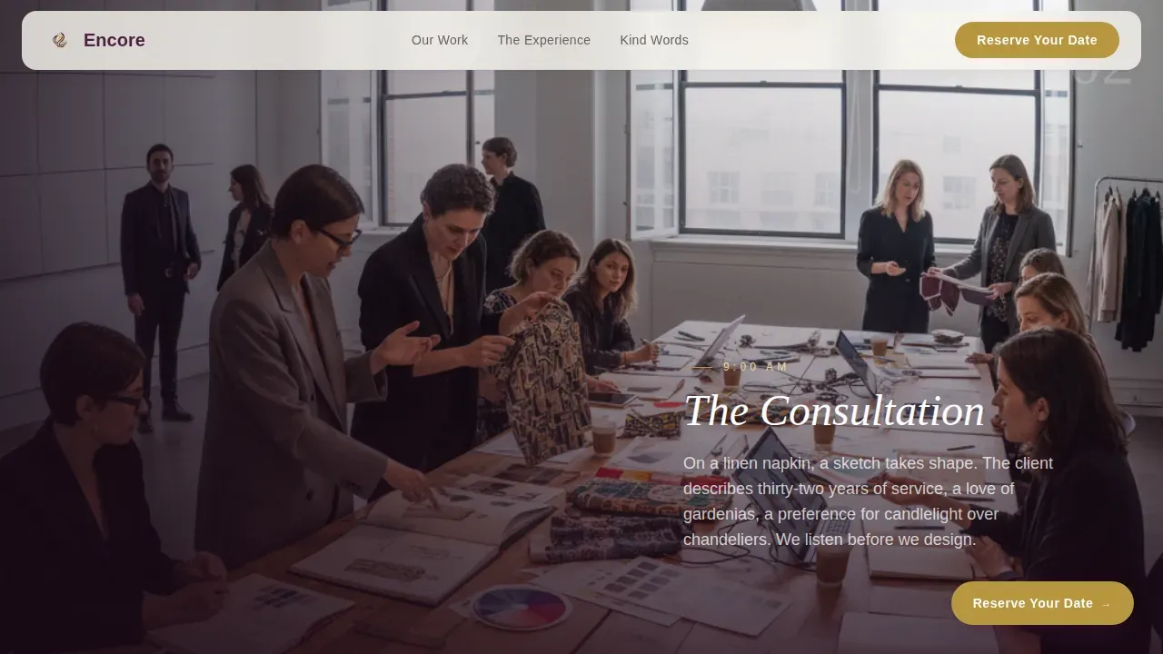 Retirement Event Booking Website Template