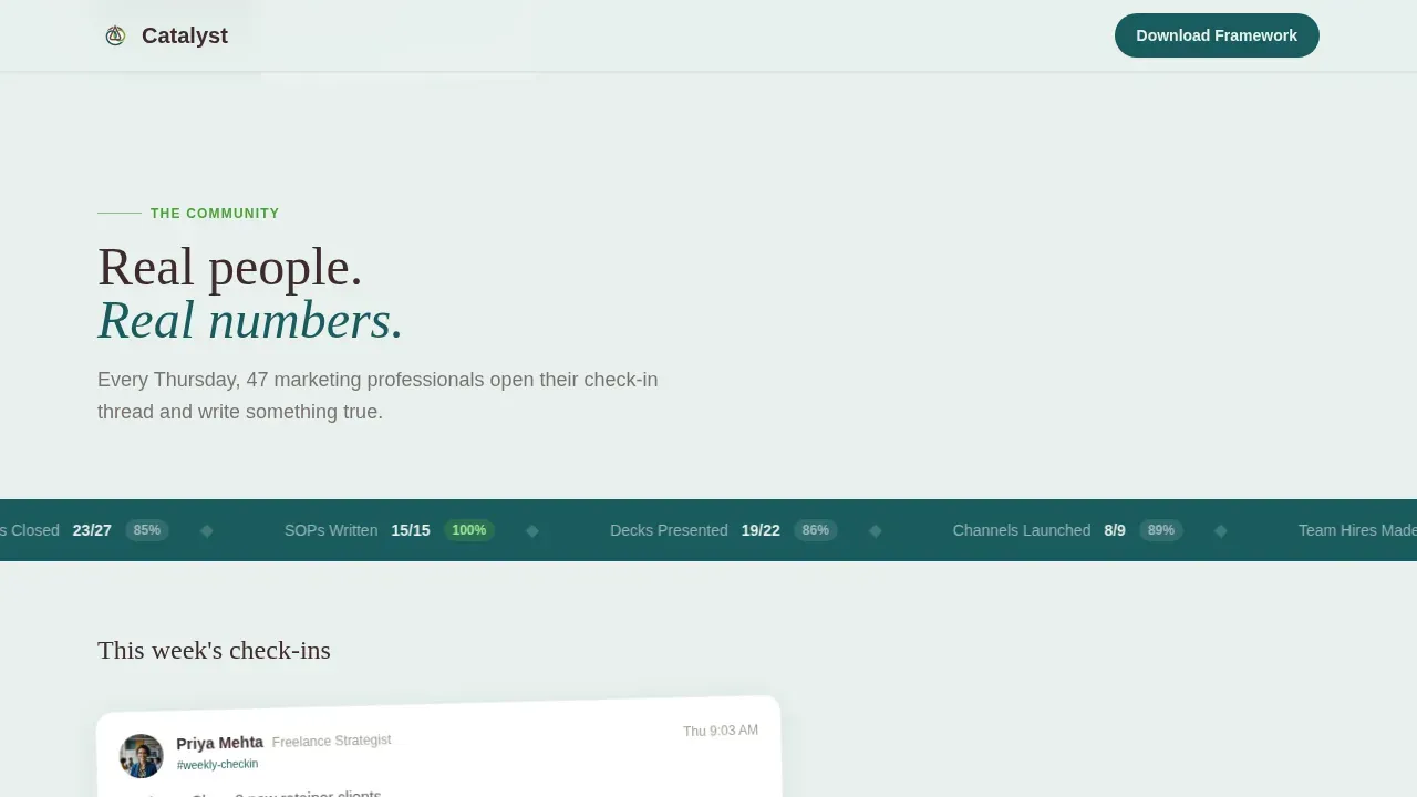 Marketing Professionals Community Professional Website Template