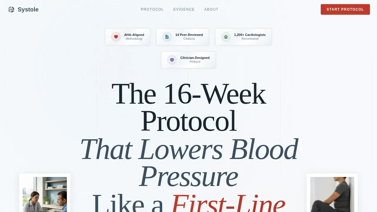 Hypertension Exercise Protocol Landing Page Template
