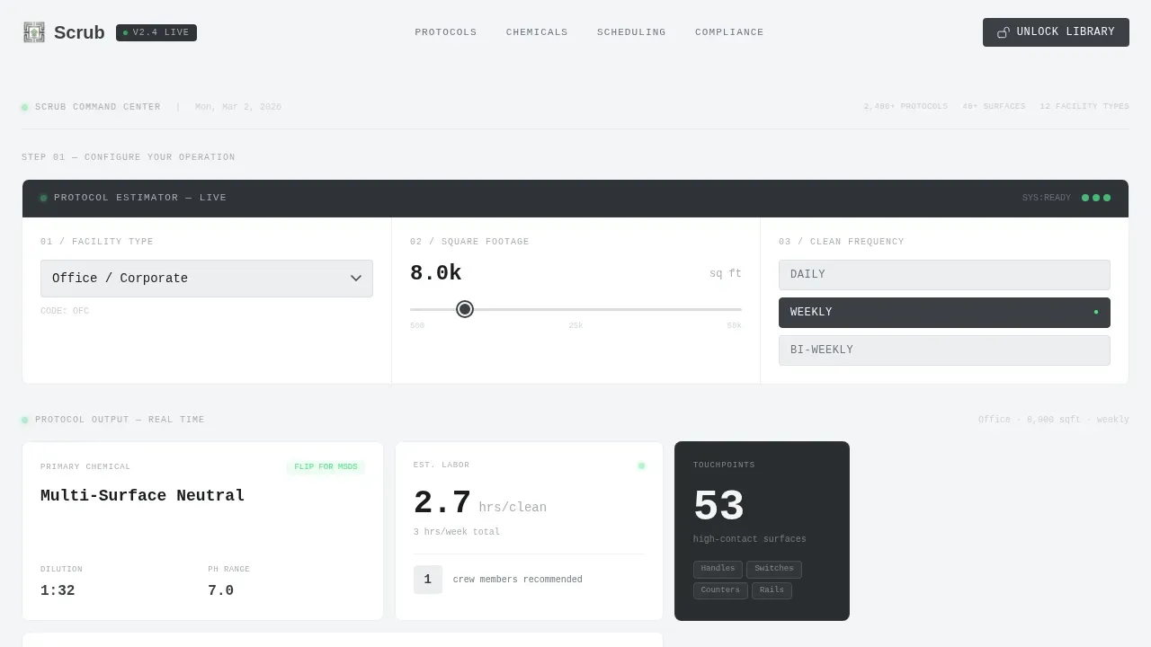 Cleaning Service Digital Presence Cost Calculator Website Template