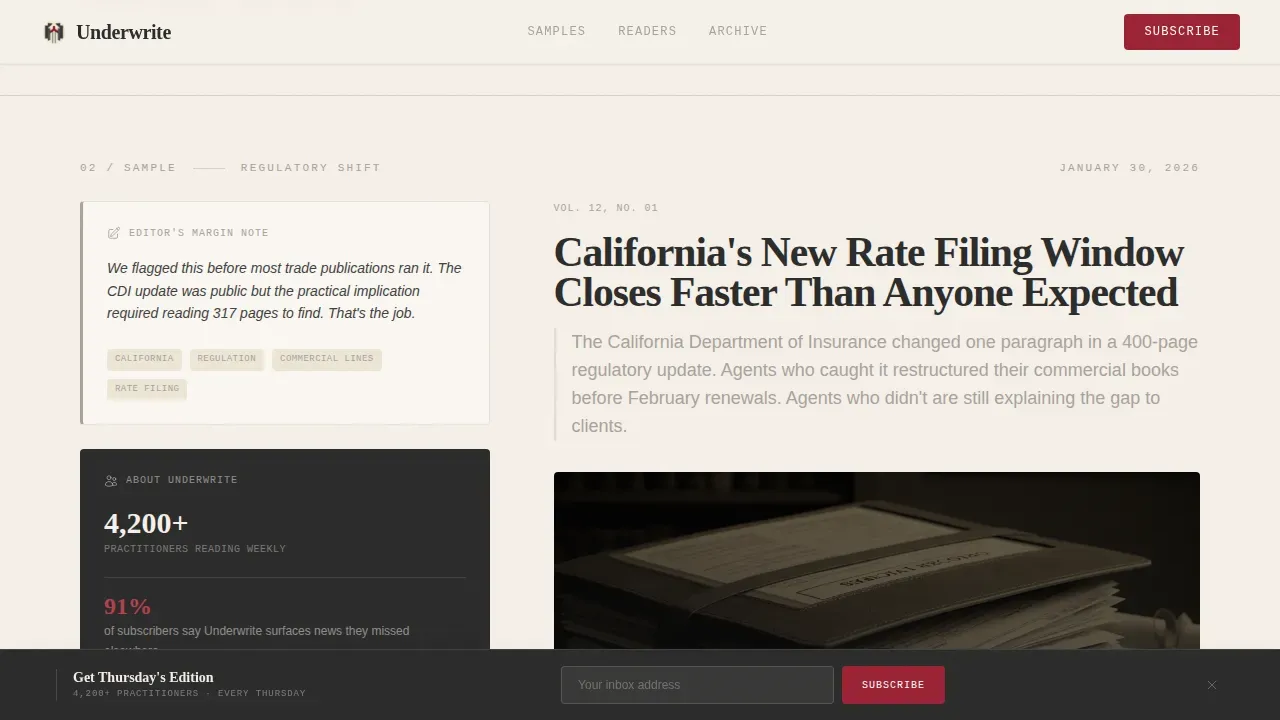 Insurance Blog & Media Blog Website Template