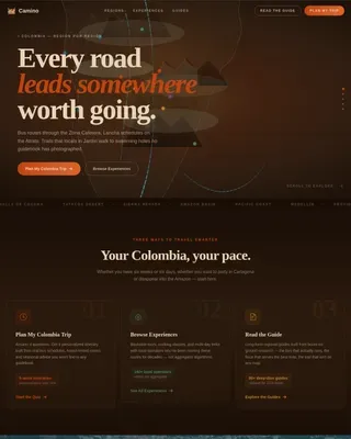 Colombia Travel Booking Website Template