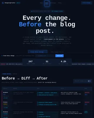 Dynamic Release Tracking | Free Website Template | Rocket