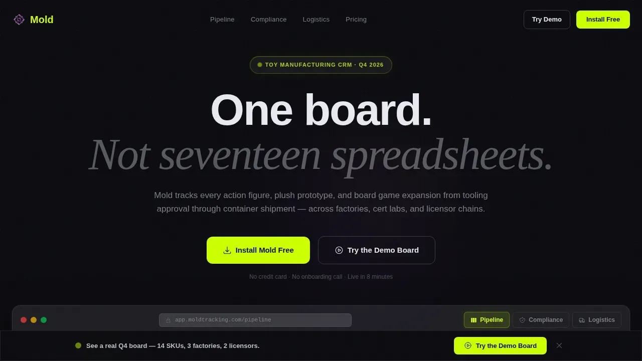 Toy Manufacturing Vertical SaaS Professional Website Template