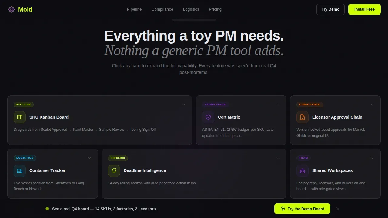 Toy Manufacturing Vertical SaaS Professional Website Template