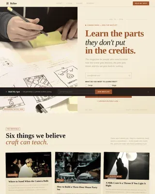 Entertainment Blog & Media Booking Website Template