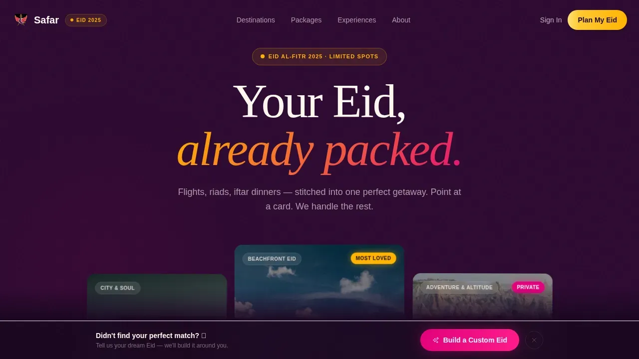 Eid Business Booking Website Template