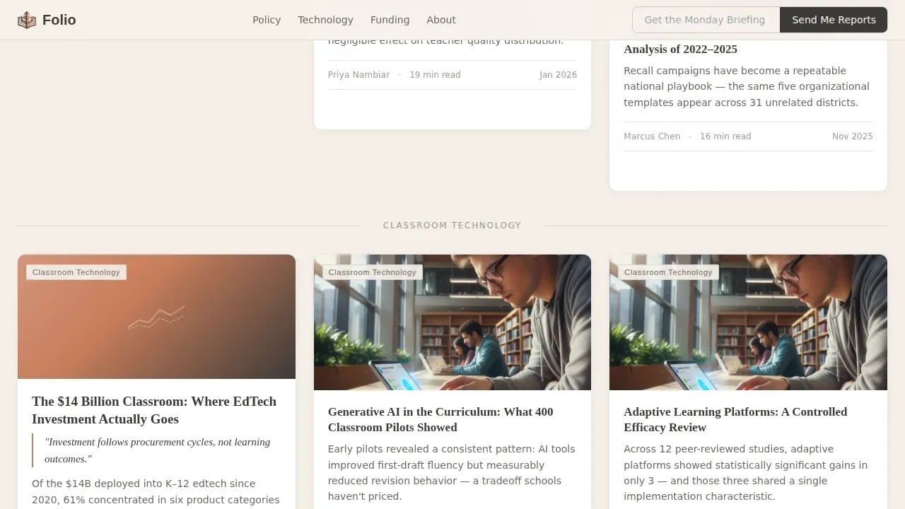 Education Blog & Media Privacy Policy Website Template